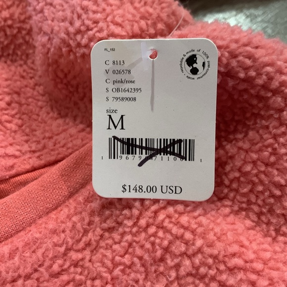 Free People We the Free sweet pink rose soft tie fireside funnel tunic top M NWT - Picture 4 of 9